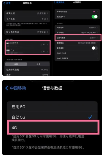 漳州苹果手机维修分享iPhone14如何切换4G/5G? iPhone14 5G网络切换方法 